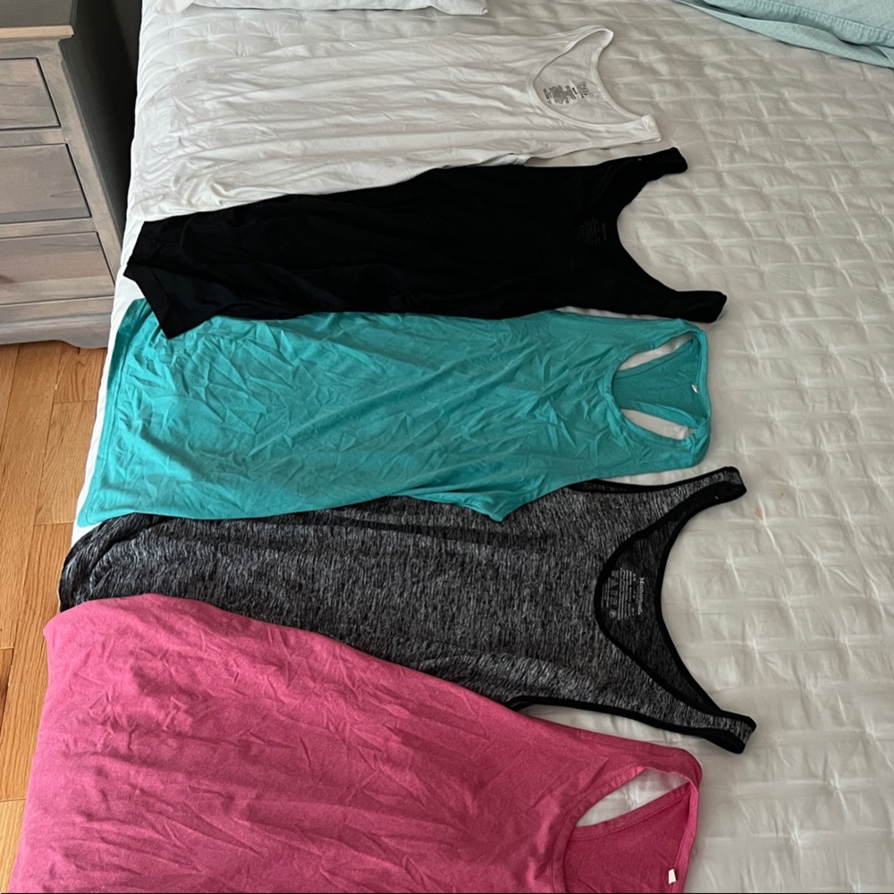 Maternity Tank Tops - set of 5 - size SMALL and STRETCHY
